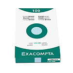 EXACOMPTA Étui de 100 fiches bristol ligné non perforé 125x200mm Bleu EXACOMPTA Étui de 100 fiches bristol ligné non perforé 125x200mm Bleu