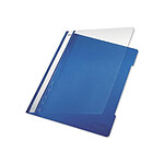 LEITZ Lot de 25 chemises à lamelle Standard A4 PVC Bleu