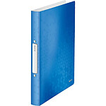 LEITZ Classeur WOW 2 anneaux 25 mm Polypro souple Dos de 32 mm Bleu Métallique