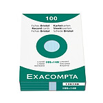 EXACOMPTA Étui de 100 fiches bristol ligné non perforé 105x148mm Bleu x 20 EXACOMPTA Étui de 100 fiches bristol ligné non perforé 105x148mm Bleu x 20