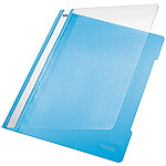 LEITZ Lot de 25 chemise à lamelle Standard A4 PVC Bleu clair LEITZ Lot de 25 chemise à lamelle Standard A4 PVC Bleu clair