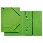 LEITZ Chemise à élastique, format A4, carton 320 g/m2, vert+