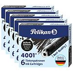 PELIKAN Etui de 6 Cartouches d'encre 4001 TP/6 Noir x 5