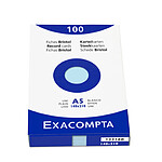 EXACOMPTA Étui de 100 fiches bristol uni non perforé 148x210mm Azur x 10