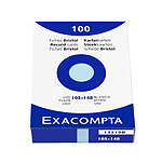 EXACOMPTA Étui de 100 fiches bristol uni non perforé 105x148mm Azur x 20