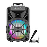 Avizar Enceinte Bluetooth Portable 51×32cm Lumineuse 10W avec Micro Intégré Noir