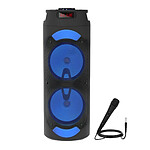 Avizar Enceinte Bluetooth Portable 57×21cm 2x Haut-parleurs 10W avec Micro Noir / Bleu