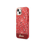 Guess Coque pour Apple iPhone 14 TPU Bandana Rouge
