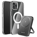Swissten Pack MagSafe iPhone 11 Pro Max avec Coque Bi-matière et Powerbank 5000 mAh Transparent