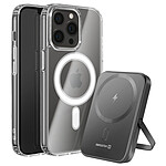 Swissten Pack MagSafe iPhone 13 Pro Max avec Coque Bi-matière et Powerbank 5000 mAh Transparent