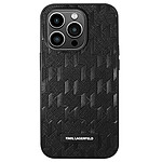Karl Lagerfeld Coque pour Apple iPhone 14 Pro Max PU Saffiano Monogram Noir