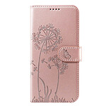 Zanaé Étui Portefeuille pour iPhone 17 Pro Max Premium Design Fleurs Papillon Rose champagne