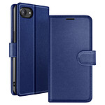 Zanaé Étui Portefeuille pour iPhone 16e Support et Languette Magnétique Bleu nuit Zanaé Étui Portefeuille pour iPhone 16e Support et Languette Magnétique Bleu nuit