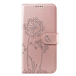 Zanaé Étui Portefeuille pour iPhone Air Premium Design Fleurs Papillon Rose champagne