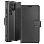Zanaé Étui Portefeuille pour Samsung Galaxy S22 Ultra Support et Languette Noir