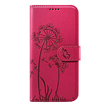Zanaé Étui Portefeuille pour Galaxy A56 / A36 Premium Design Fleurs Papillon Rouge