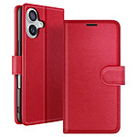 Zanaé Étui Portefeuille pour iPhone 17 Air Fonction Support et Languette Magnétique Rouge