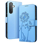 Zanaé Étui Portefeuille pour Galaxy A26 Premium Design Fleurs Papillon Bleu clair
