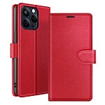Zanaé Étui Portefeuille pour iPhone 15 Pro Fonction Support et Languette Magnétique Rouge Zanaé Étui Portefeuille pour iPhone 15 Pro Fonction Support et Languette Magnétique Rouge