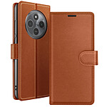 Zanaé Étui Portefeuille pour Xiaomi Redmi 14C et Poco C75 Fonction Support Marron