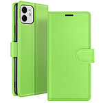 Zanaé Étui Portefeuille pour iPhone 12 et 12 Pro Support et Languette Magnétique Vert