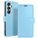 Zanaé Étui Portefeuille pour Galaxy S25 Plus avec Support et Languette Magnétique Bleu clair