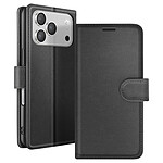 Zanaé Étui Portefeuille pour iPhone 17 Pro Max avec Support et Languette Magnétique Noir