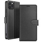 Zanaé Étui Portefeuille pour iPhone 11 Pro Max Support et Languette Magnétique Noir