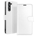 Zanaé Étui Portefeuille pour Galaxy S23 Plus avec Support et Languette Magnétique Blanc