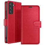 Zanaé Étui Portefeuille pour Samsung Galaxy S22 Plus Support et Languette Rouge