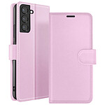 Zanaé Étui Portefeuille pour Samsung Galaxy S22 Plus Support et Languette Rose