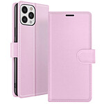 Zanaé Étui Portefeuille pour iPhone 12 Pro Max avec Support et Languette Magnétique Rose
