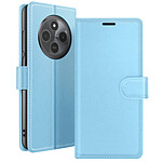 Zanaé Étui Portefeuille pour Xiaomi Redmi 14C et Poco C75 Fonction Support Bleu clair