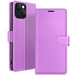 Zanaé Étui Portefeuille pour iPhone 15 Support et Languette Magnétique Violet