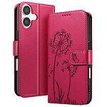Zanaé Étui Portefeuille pour iPhone 17 Premium Design Fleurs Papillon Rouge Zanaé Étui Portefeuille pour iPhone 17 Premium Design Fleurs Papillon Rouge