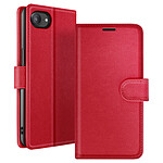 Zanaé Étui Portefeuille pour iPhone 16e Support et Languette Magnétique Rouge
