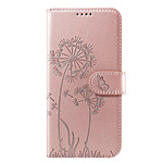 Zanaé Étui Portefeuille pour Galaxy A56 / A36 Premium Design Fleurs Papillon Rose champagne