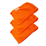 WHOOSH Set de 3 Chiffons de Nettoyages XL pour Appareils Électroniques en Microfibre Orange