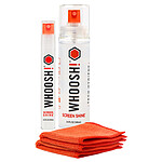 WHOOSH Kit de Nettoyage d'Écran Duo 100?ml + 8?ml avec 2 Chiffons Antimicrobiens Transparent