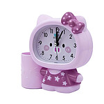 Avizar Réveil Design Chat Ludique avec Pot à Crayons pour Enfant Violet
