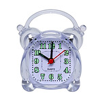 Avizar Réveil Quartz Compact avec Alarme pour Chambres ou Bureaux Transparent