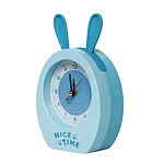 Avizar Réveil Analogique pour Enfant Design Oreilles de Lapin Modèle Nice Time Bleu