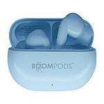 Boompods Écouteurs TWS Bluetooth 5.3 Extra Bass Modèle EchoBuds Bleu ciel