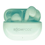 Boompods Écouteurs TWS Bluetooth 5.3 Extra Bass Modèle EchoBuds Vert Menthe
