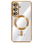 Avizar Coque pour Galaxy S26 MagSafe Souple Antichocs avec Contour Chromé Dorée