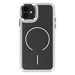 Avizar Coque MagSafe pour iPhone 11 avec Bords Renforcés Bi-Matière Souple
