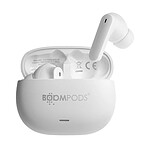 Boompods Écouteurs Bluetooth Sans Fil 5.3 ANC avec Mode Open-Ear pour Sport IPX4 Blanc