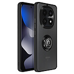 Avizar Coque pour Redmi Note 15 avec Anneau Magnétique Rotatif et Finition Givrée Noir