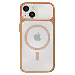 Avizar Coque MagSafe pour iPhone 13 / 14 Dos Fumé avec Cadre en Silicone Renforcée