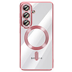 Avizar Coque pour Galaxy S26 MagSafe Souple Antichocs avec Contour Chromé Fuchsia